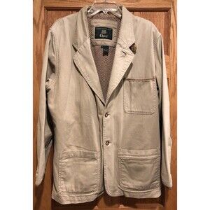 Orvis Mens Chore Barn Coat Field Jacket Leather Arm Patches Hunting Fishing Sz M